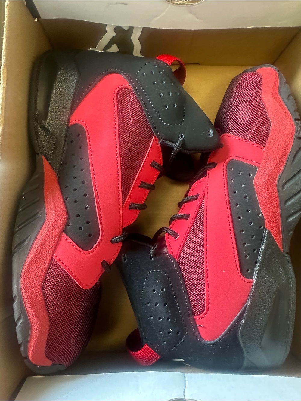 Nike Boys Red and Black Athletic High-Tops